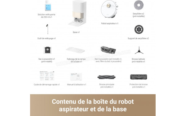 DREAME X30 Ultra Blanc - Accessoires