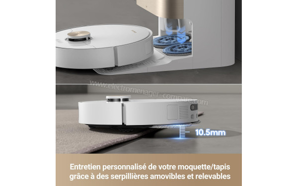 DREAME X30 Ultra Blanc - Brosses relevables