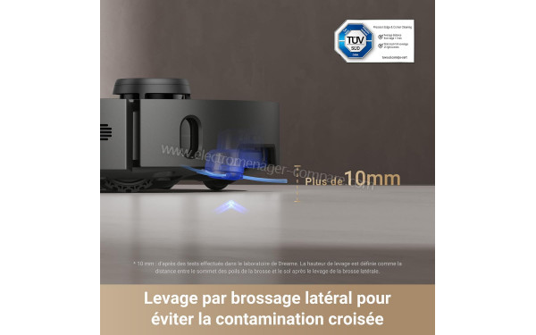 DREAME X40 Master Noir - Levage par brossage lat&eacute;ral
