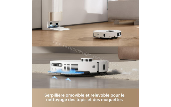 DREAME X40 Ultra Complete Blanc - Serpilli&egrave;re amovible et relevable