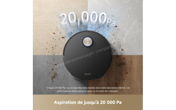 DREAME X50 Master Noir - Puissance d'aspiration