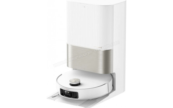 DREAME X50 Ultra Complete Blanc - Vue de 3/4 droite sur la base de chargement