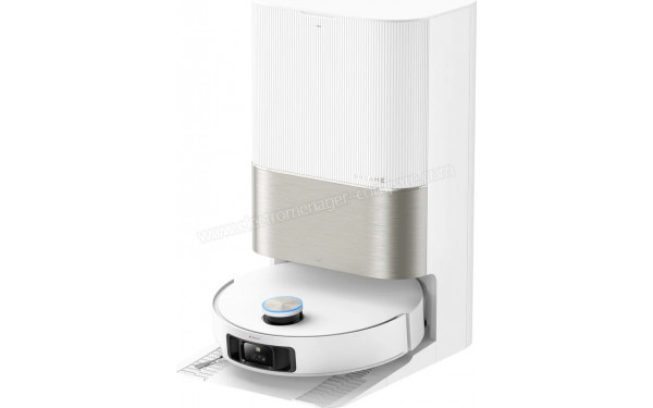 DREAME X50 Ultra Complete Blanc - Vue de 3/4 droite sur la base de chargement