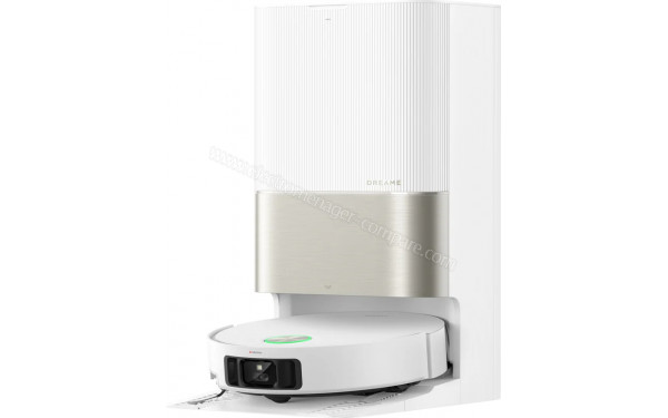 DREAME X50 Ultra Complete Blanc - Vue de 3/4 droite sur la base de chargement