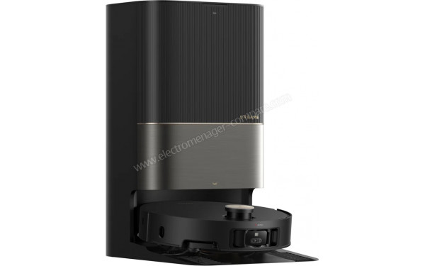 DREAME X50 Ultra Complete Noir - Vue de 3/4 gauche sur la base de chargement