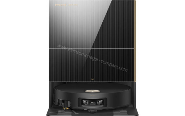 DREAME X60 Pro Ultra Complete Noir - Vue de face sur station de chargement