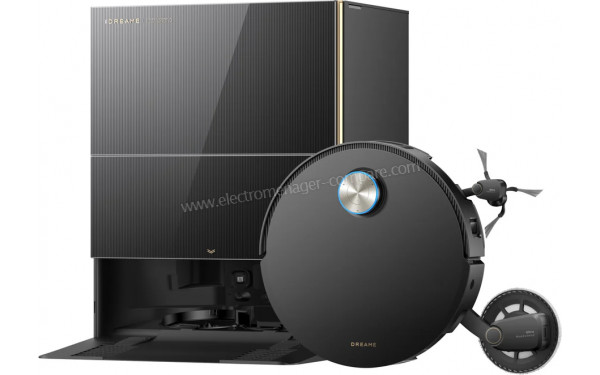 DREAME X60 Pro Ultra Complete Noir - Vue de dessus avec station de chargement