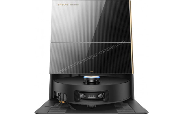 DREAME X60 Pro Ultra Complete Noir - Vue de face sur station de chargement
