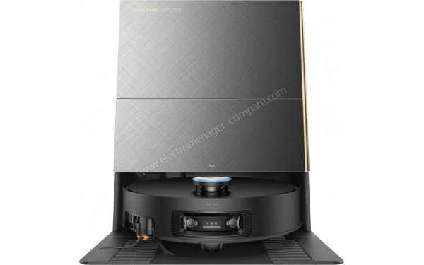 DREAME X60 Pro Ultra Complete Gris - Vue de face sur la base de chargement