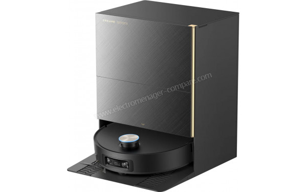 DREAME X60 Pro Ultra Complete Gris - Vue de 3/4 droite sur la base de chargement