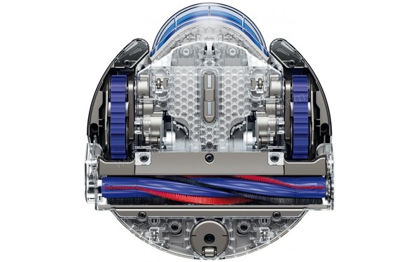 DYSON 360 Eye Nickel/Bleu - Vue du dessous