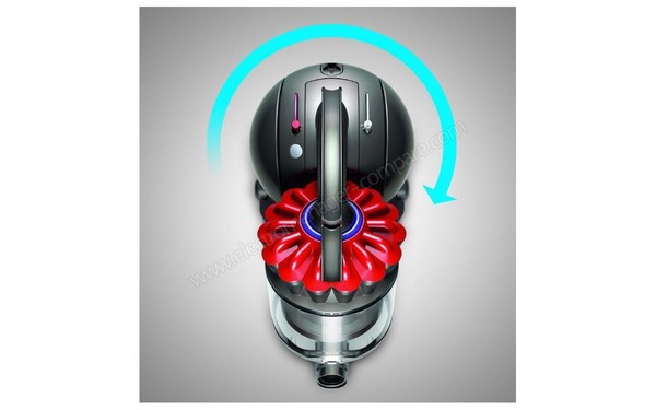 DYSON Ball Stubborn rouge - Vue du dessus