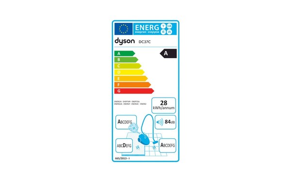 DYSON DC37C Allergy + Mattress - &Eacute;tiquette &eacute;nergie