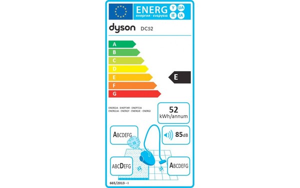 DYSON DC52 Allergy Care - &Eacute;tiquette &eacute;nergie