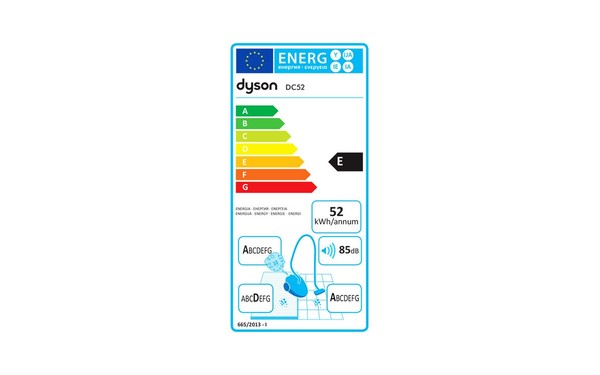 DYSON DC52 Multifloor Rouge - &Eacute;tiquette &eacute;nergie