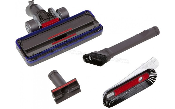 DYSON DC52 Plus Allergy - Brosse et accessoires vue de dessous (cr&eacute;dit : Boulanger)