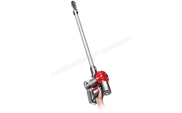 DYSON V6 Slim Extra - Vue 3/4 gauche (cr&eacute;dit : Boulanger)