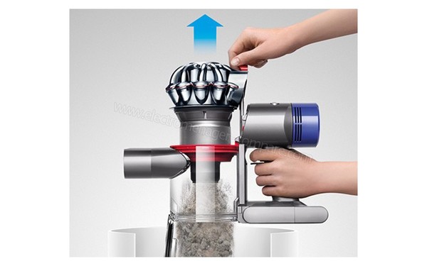 DYSON V7 Fluffy - Vidage du bac