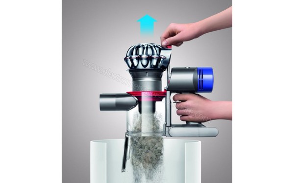 DYSON V8 Absolute Pro - Vidage bac (cr&eacute;dit : Boulanger)