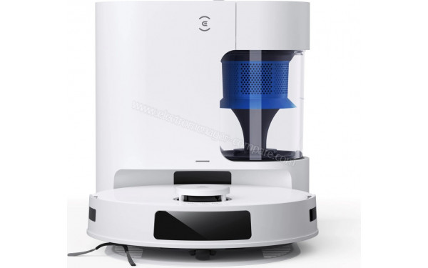 ECOVACS DEEBOT N20 PRO PLUS Blanc - Vue de face sur la base de chargement