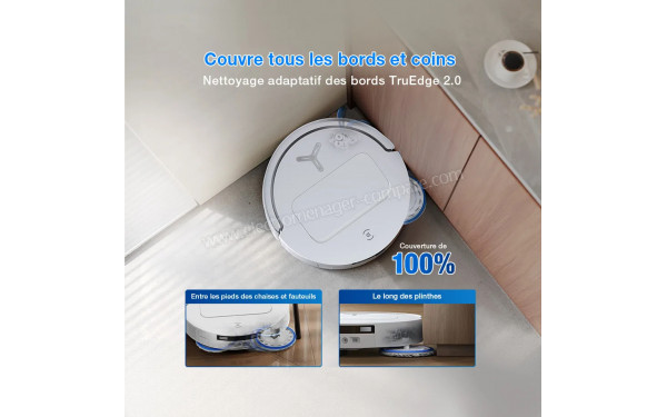 ECOVACS DEEBOT T50 OMNI Gen3 Blanc - Technologie TruEdge 2.0