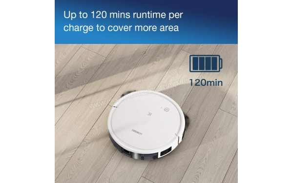 ECOVACS DEEBOT 501 - Jusqu'&agrave; 120 min d'autonomie par charge