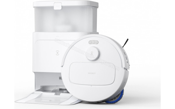 ECOVACS DEEBOT N30 Pro Omni Blanc - Vue du dessus avec base de chargement
