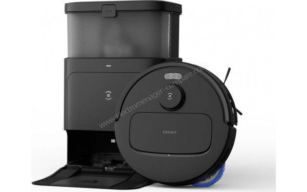 ECOVACS DEEBOT N30 Pro Omni Noir - Vue du dessus avec base de chargement