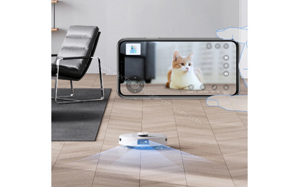 ECOVACS DEEBOT T10 - Fonction de communication et de vid&eacute;o en temps r&eacute;el
