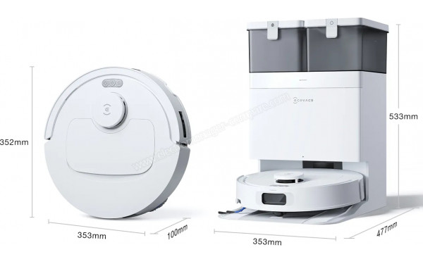ECOVACS DEEBOT T30C Omni Gen2 Blanc - Dimensions