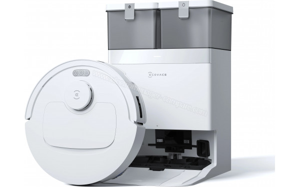 ECOVACS DEEBOT T30C Omni Gen2 Blanc - Vue de dessus et station de chargement