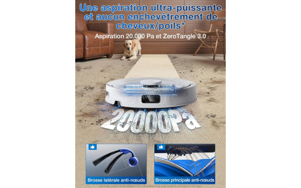 ECOVACS DEEBOT T30C Omni Blanc - Puissance d'aspiration