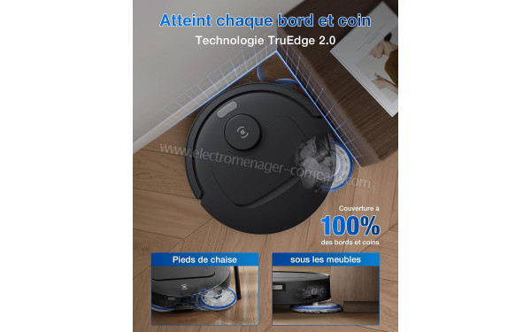 ECOVACS DEEBOT T30C Omni Noir - Technologie TruEdge 2.0