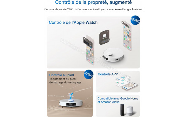 ECOVACS DEEBOT T30C Pro Omni Blanc - Application pour smartphones ou tablettes