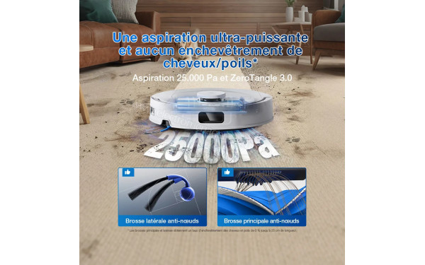 ECOVACS DEEBOT T30e Omni Blanc - Puissance d'aspiration