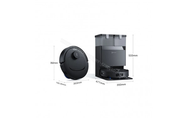 ECOVACS DEEBOT T30e Omni Noir - Dimensions
