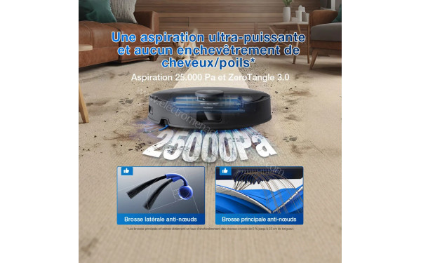 ECOVACS DEEBOT T30e Omni Noir - Puissance d'aspiration