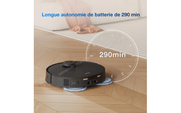 ECOVACS DEEBOT T30S Pro Omni Noir - Autonomie jusqu'&agrave; 290 minutes
