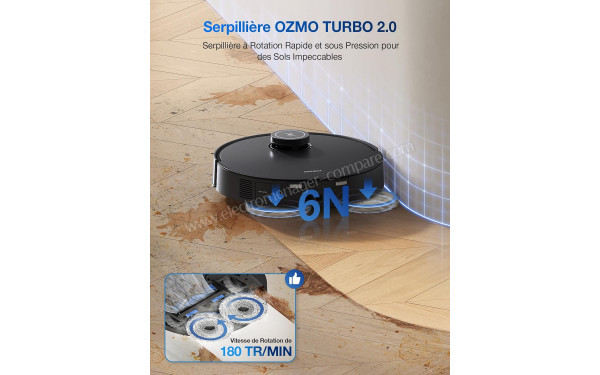 ECOVACS DEEBOT T30S Pro Omni Noir - Technologie de lavage OZMO