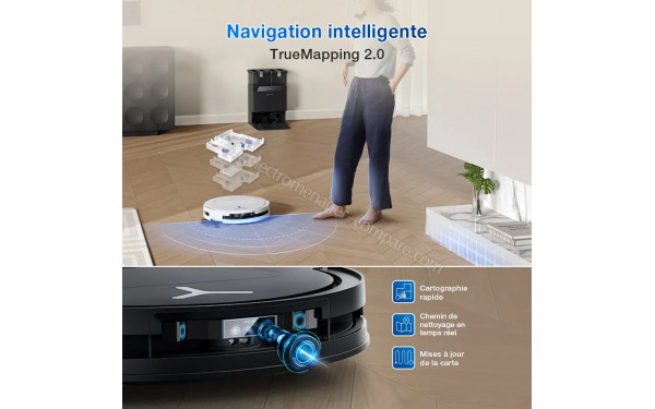 ECOVACS DEEBOT T50 Omni Gen2 Noir - TrueMapping 2.0