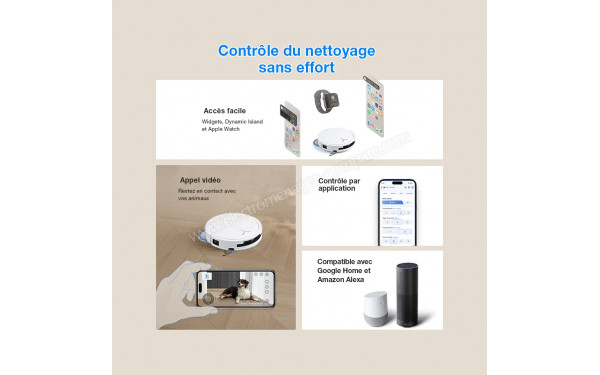 ECOVACS DEEBOT T50 Pro Omni Gen3 Blanc - Application pour smartphones ou tablettes