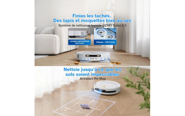 ECOVACS DEEBOT T50 Pro Omni Gen3 Blanc - Mise en situation
