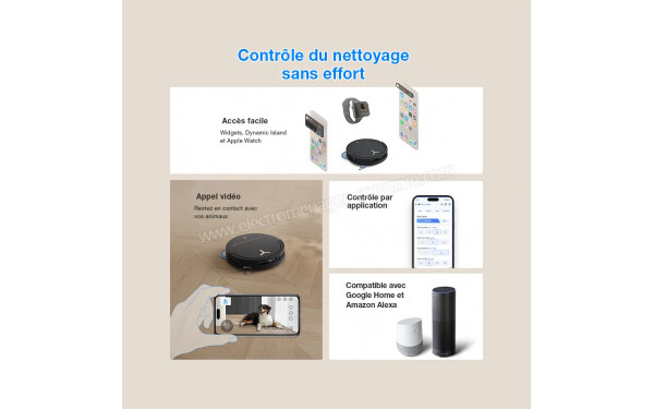 ECOVACS DEEBOT T50 Pro Omni Gen3 Noir - Application pour smartphones ou tablettes