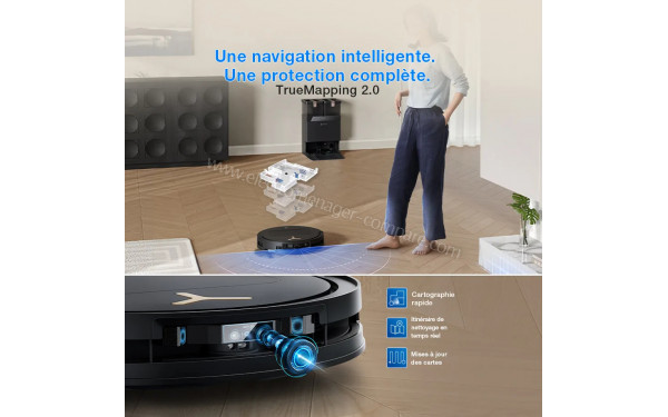ECOVACS DEEBOT T50 Pro Omni Gen3 Noir - Technologie TrueMapping 2.0