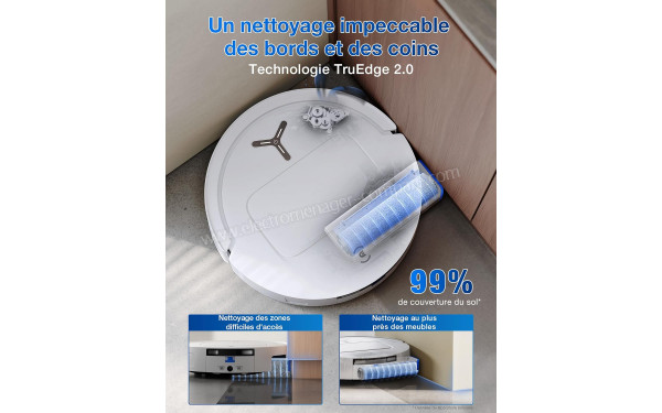 ECOVACS DEEBOT T80 Omni Blanc - Technologie TruEdge 2.0