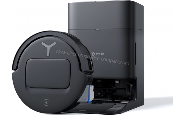 ECOVACS DEEBOT T80 Omni Noir - Vue de dessus avec base de chargement