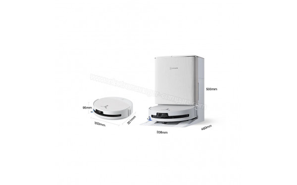 ECOVACS DEEBOT T90 Omni Blanc - Dimensions