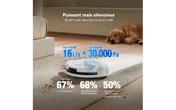 ECOVACS DEEBOT T90 Omni Blanc - Puissance d'aspiration