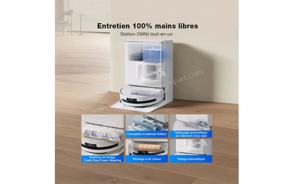ECOVACS DEEBOT T90 Omni Blanc - Station OMNI tout-en-un