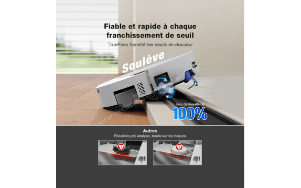 ECOVACS DEEBOT T90 Omni Blanc - Syst&egrave;me TruePass